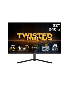 شاشة مسطحة من تويستيند مايندز موديل TM32FHD240VA , حجم 32 انش, معدل تحيث 240 هيرتز, زمن استجابة 1 ملي ثانية , دعم HDMI 2.1, شاشة VA