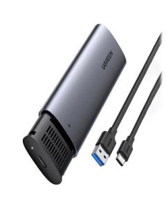 محول يوجرين مع هارد SSD 10 جيجا، منفذ USB-C 3.1 وكابل من USB إلى C 50 سم