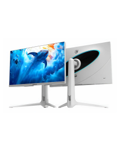ساديس شاشة العاب مسطحة IPS موديل RS-Dolphin SA-F01U27, مقاس 27 بوصة, نظام مزدوج: 3840x2160 UHD معدل تحديث 160 هيرتز/ FHD 320Hz استجابة 0.5 ملي ثانية, HDMI 2.1 - ابيض